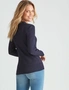 Rockmans Long Sleeve Button Front Basic Rib Knitwear Top, hi-res