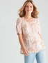 Rockmans Table Eight Elbow Sleeve Floral Print Top, hi-res