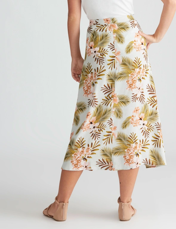 Rockmans Midi Length Button Skirt, hi-res image number null