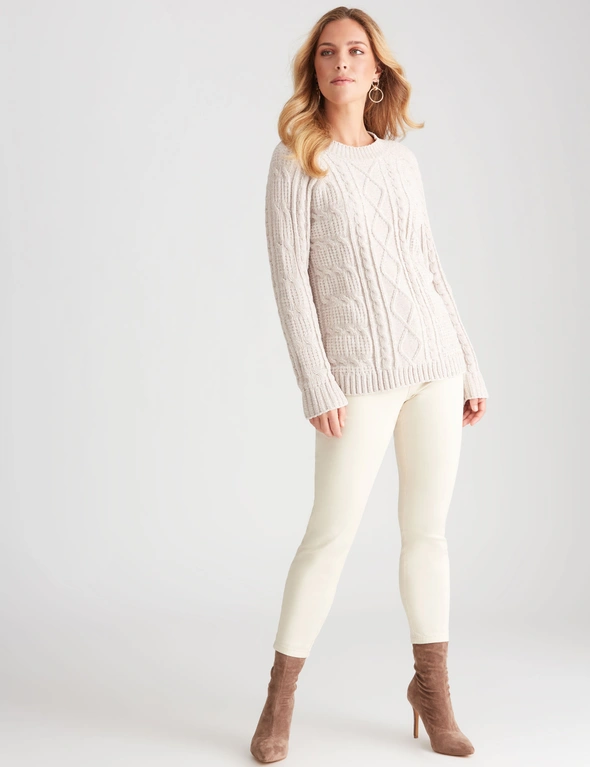 Rockmans Long Sleeve Chenille Cable Knit, hi-res image number null