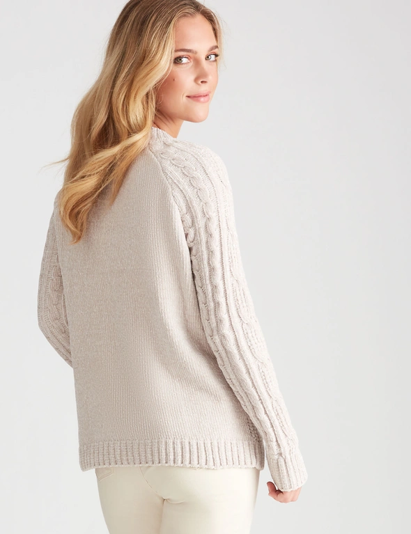 Rockmans Long Sleeve Chenille Cable Knit, hi-res image number null