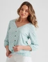 Rockmans Knitwear 3/4 Sleeve Mock Button Top, hi-res