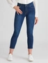 Rockmans 7/8 Length Mid Wash Distressed Jeans, hi-res