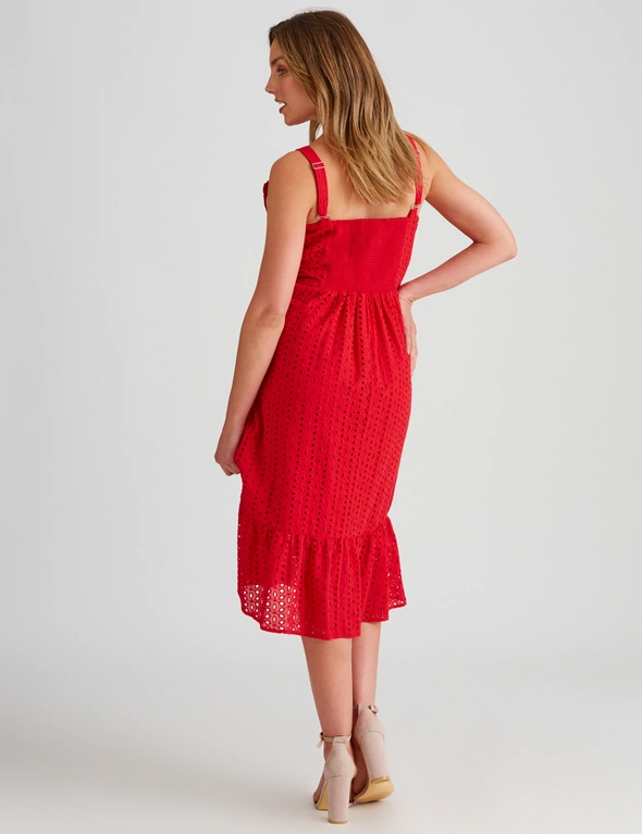 Rockmans Broderie Midi Sleeveless Dress, hi-res image number null