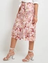 Rockmans Midi Tropical Print Linen Skirt, hi-res