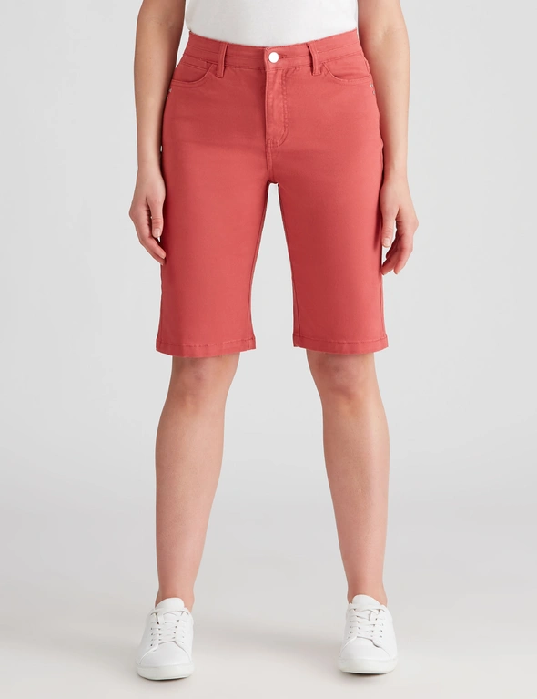 Rockmans Knee Length Solid Colour Shorts, hi-res image number null