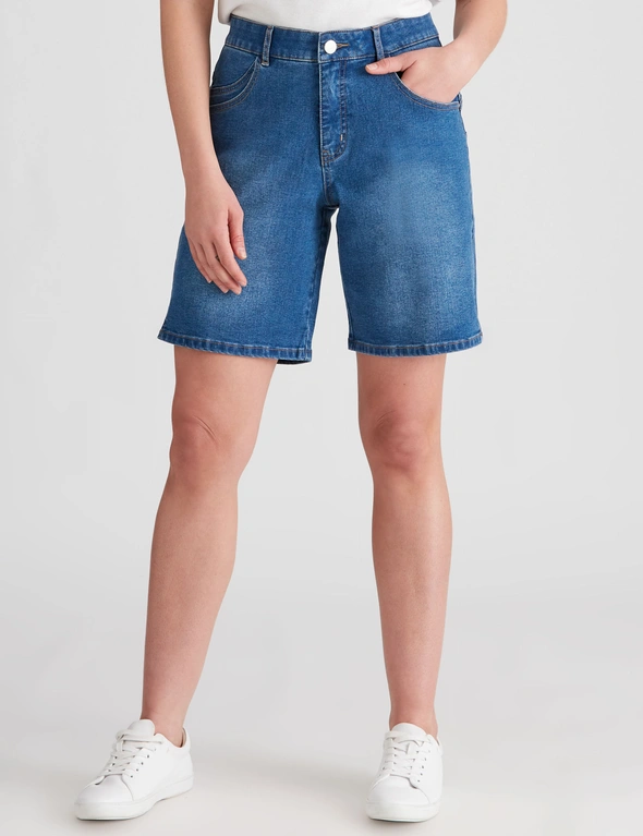 Rockmans Mid Thigh Double Pocket Basic Shorts, hi-res image number null