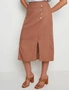 Rockmans Midi Linen Button Skirt, hi-res