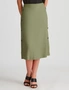 Rockmans Midi Linen Button Side Skirt, hi-res