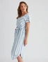 Rockmans Sleeveless Linen Stripe Dress, hi-res