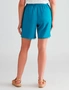 Rockmans Mid Thigh Linen Lace Trim Shorts, hi-res