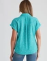 Rockmans Extended Sleeve Woven Zipped Neck Blouse, hi-res