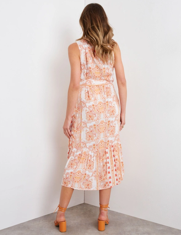 Rockmans Woven Midi Dress with Belt, hi-res image number null