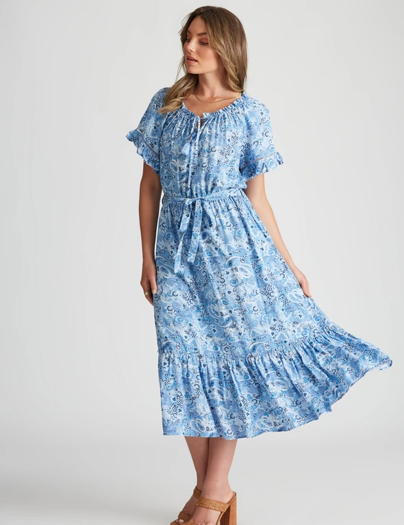 Rockmans Maxi Length Woven Dress, hi-res image number null