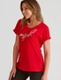 Rockmans Extended Sleeve Knitwear Beaded Slogan T-Shirt, hi-res