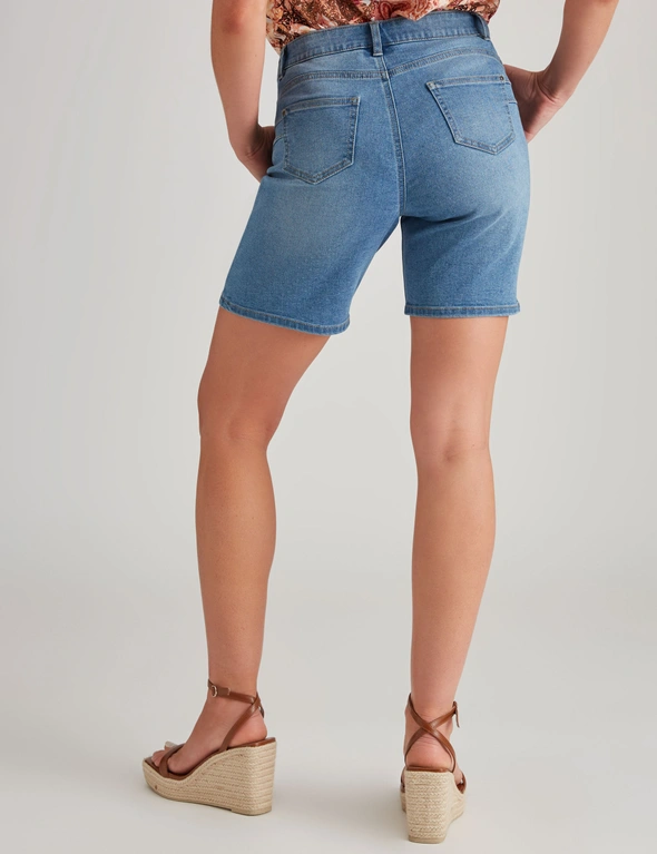 Rockmans Mid Thigh Denim Basic Shorts, hi-res image number null