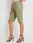 Rockmans Knee Length Zipped Pocket Solid Colour Shorts, hi-res