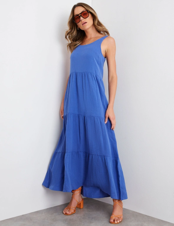 Rockmans Strappy Cotton Maxi Dress, hi-res image number null