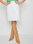 Rockmans Knee Length Linen Mock Wrap Skirt, hi-res