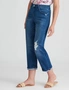 Rockmans 7/8 Length Girlfriend Distressed Denim Jeans, hi-res