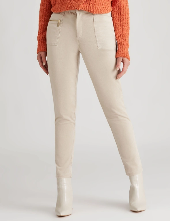 Rockmans Full Length Skinny Cord Jeans, hi-res image number null