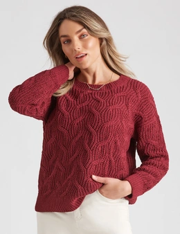 Rockmans Long Sleeve High Low Chenille Jumper