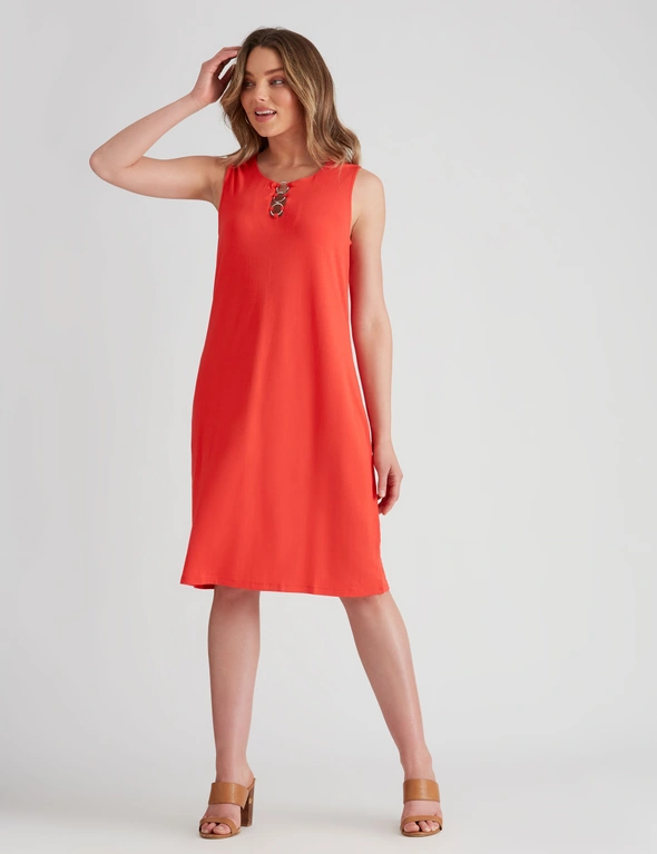 Rockmans Sleeveless Knitwear Ring Dress, hi-res image number null