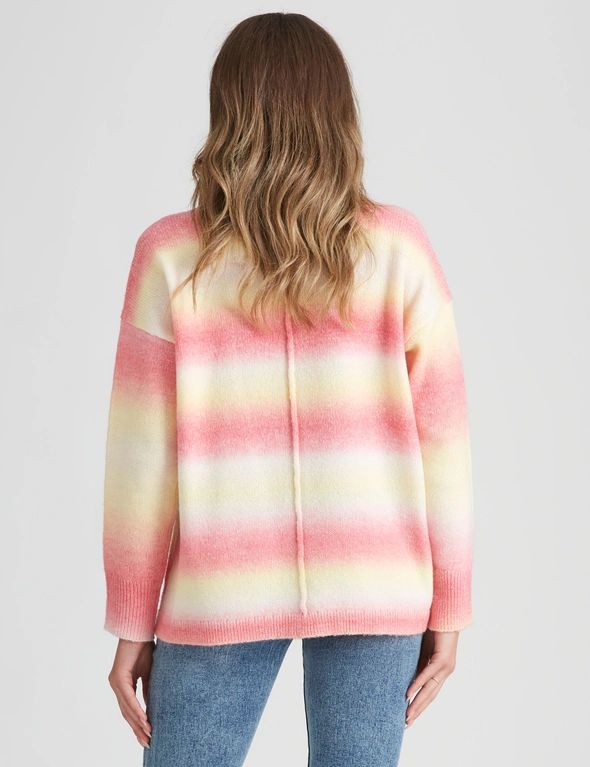 Rockmans Long Sleeve Seam Front Ombre Knitwear Jumper, hi-res image number null