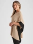 Rockmans Elbow Sleeve True Knitwear Poncho Buttons, hi-res