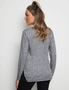 Rockmans Long Sleeve Knitwear Top With Georgette Panel, hi-res