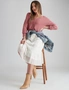 Rockmans Foil Detail Layered Midi Skirt, hi-res
