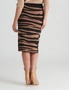 Rockmans Midi Length Zebra True Knitwear Skirt, hi-res