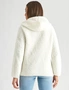 Rockmans Long Sleeve Zipped Front Fluffy Jacket, hi-res