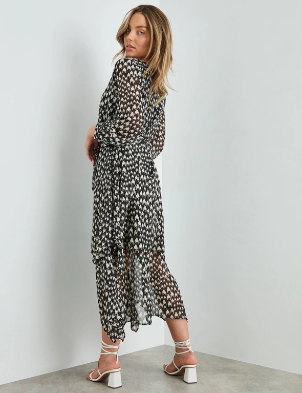 Rockmans Long Sleeve Tiered Maxi Dress, hi-res image number null