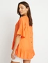 Rockmans Elbow Frill Sleeve and Hem Button BackTop, hi-res