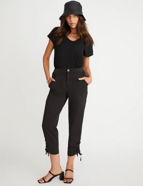 Rockmans ANKLE LENGTH RIB WAIST PANT, hi-res image number null