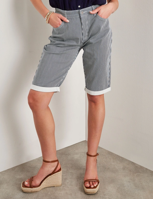 Rockmans Knee Length Comfort Waist 5 Pocket Shorts, hi-res image number null