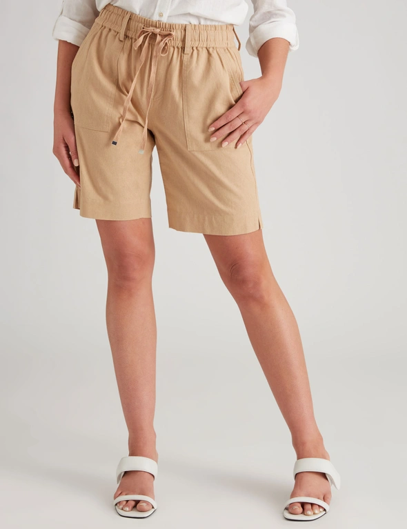 Rockmans Knee Length Patch Pocket Drawcord Shorts, hi-res image number null