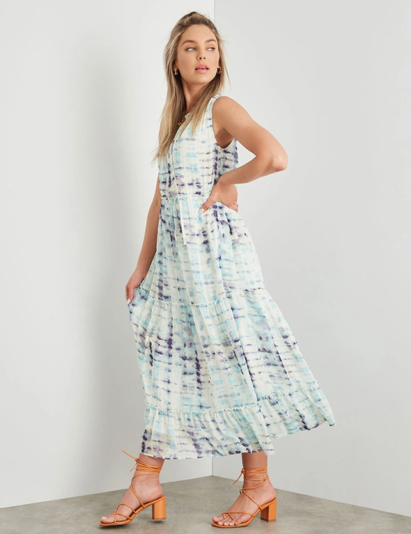 Rockmans Sleeveless Tiered Maxi Dress, hi-res image number null