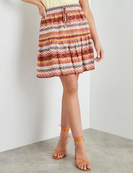 Rockmans Mid Thigh Tiered Woven Skirt