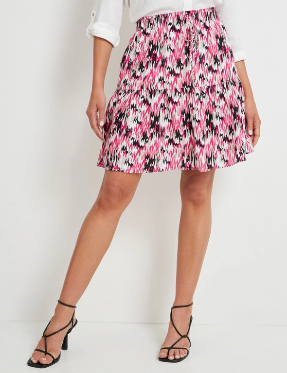 Rockmans Mid Thigh Tiered Woven Skirt, hi-res image number null