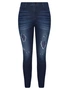 Rockmans Full Length Distressted Patch Skinny Jeans, hi-res