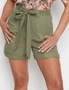 Rockmans High Waist Belted Relaxed Shorts, hi-res