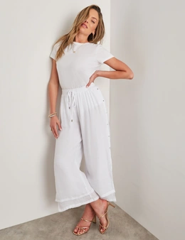 Rockmans Layered with Side Split Wide leg Pants