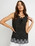 Rockmans Sleeveless Embroidered Tank, hi-res