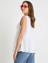 Rockmans Sleeveless Embroidered Lace Detail Swing Woven Top, hi-res