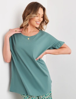 Rockmans Extend Frill Sleeve Fashion Tee
