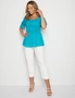 Rockmans Square Neck Frill Balloon Sleeve Shirred Top, hi-res