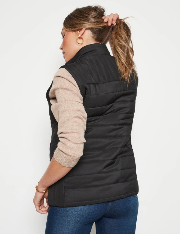Rockmans Sleeveless Printed Puffer Vest, hi-res image number null