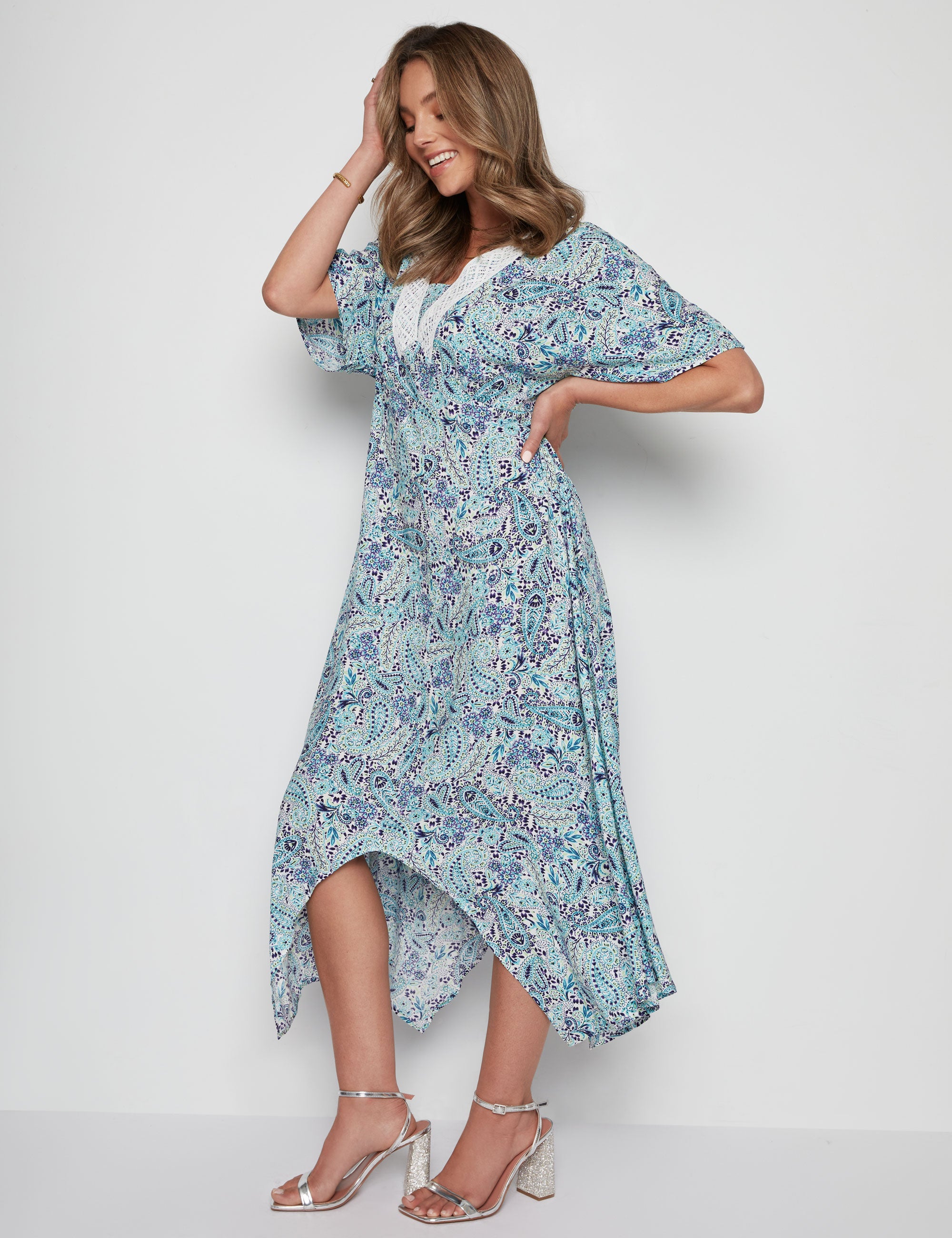 Lace hanky hotsell hem dress